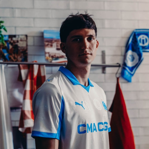 Olympique de Marseille Men's Kit Home 25/26 - Blue & White